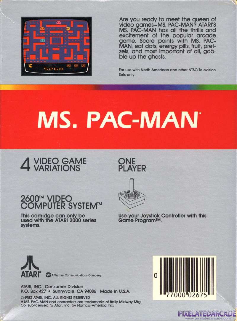 Ms. Pac-Man Cover Art: Ms. Pac-Man Cover Art: