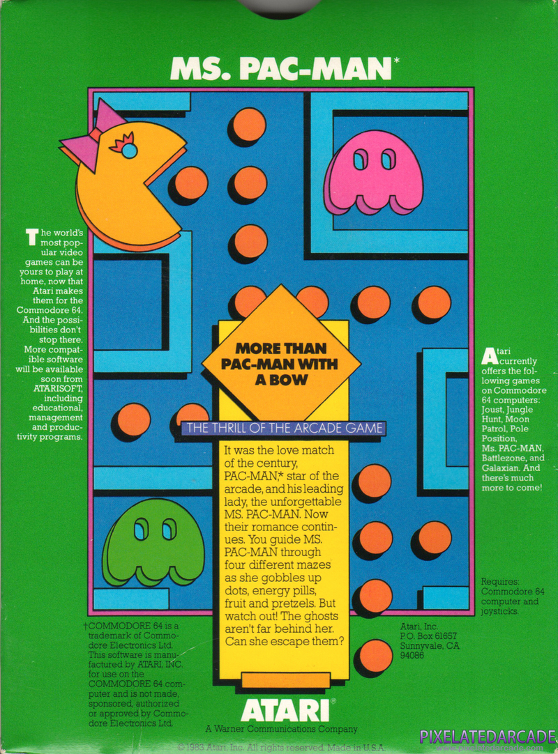 Ms. Pac-Man Cover Art: Ms. Pac-Man Cover Art: