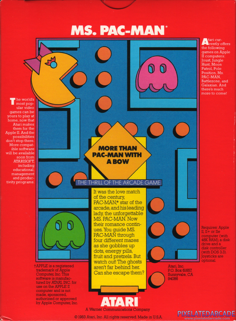 Ms. Pac-Man Cover Art: Ms. Pac-Man Cover Art: