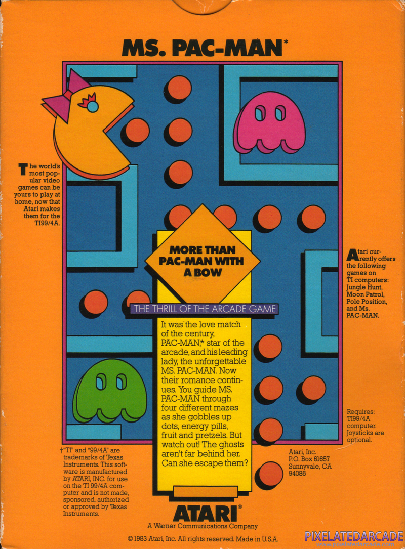 Ms. Pac-Man Cover Art: Ms. Pac-Man Cover Art: