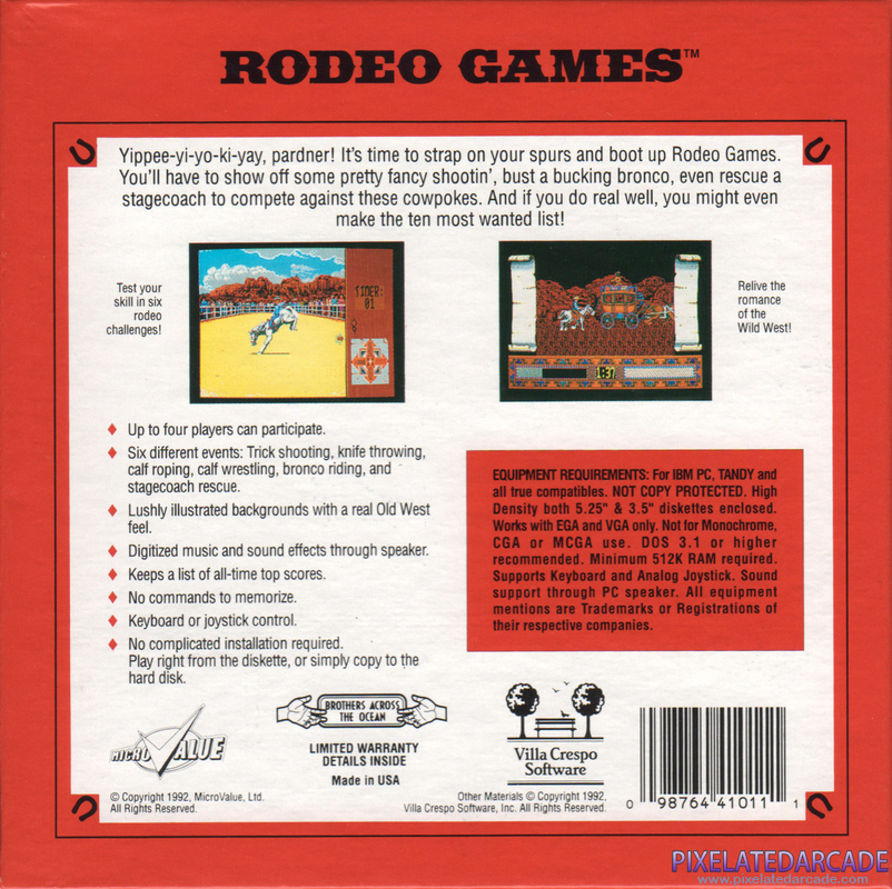 Rodeo Games Cover Art: Rodeo Games Cover Art: