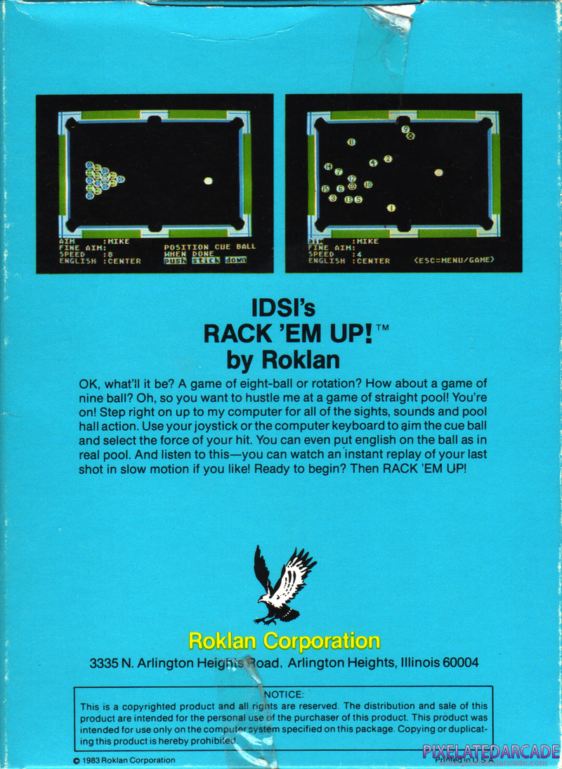 Rack 'em Up Cover Art: Rack 'em Up Cover Art: