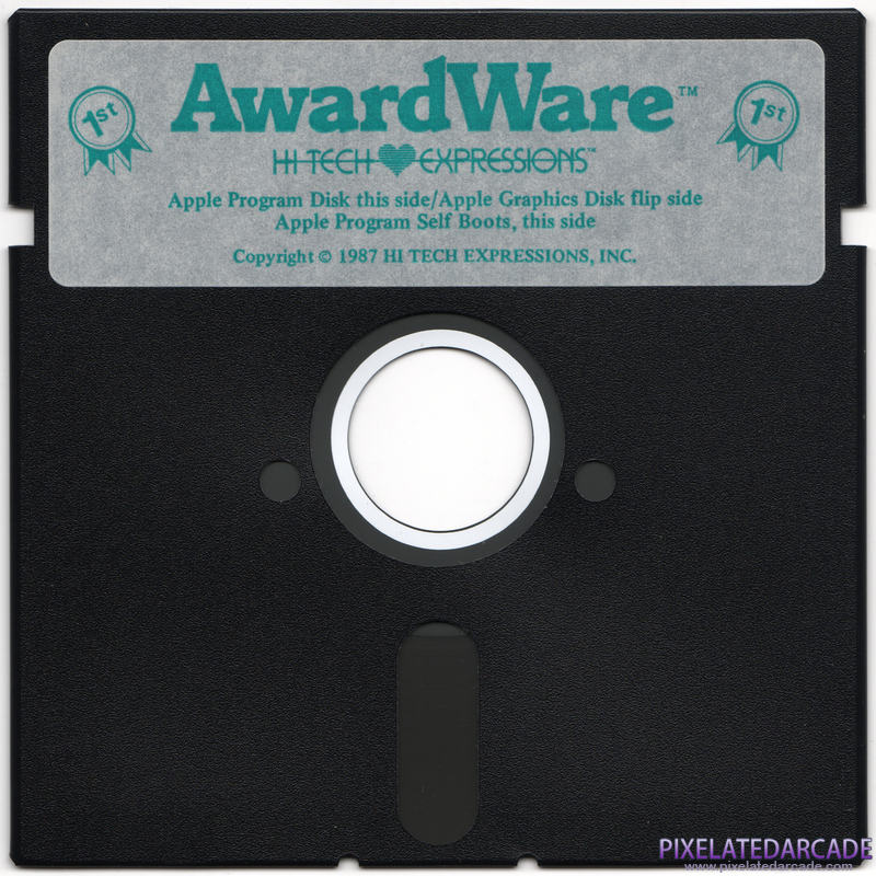 AwardWare Cover Art: Apple II disk