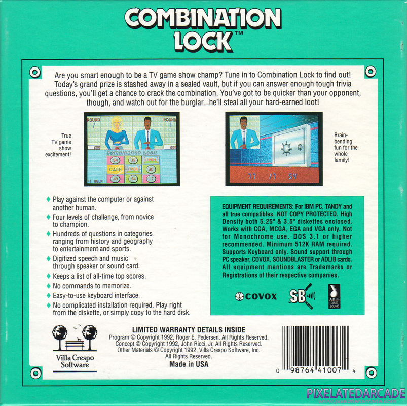 Combination Lock Cover Art: Combination Lock Cover Art:
