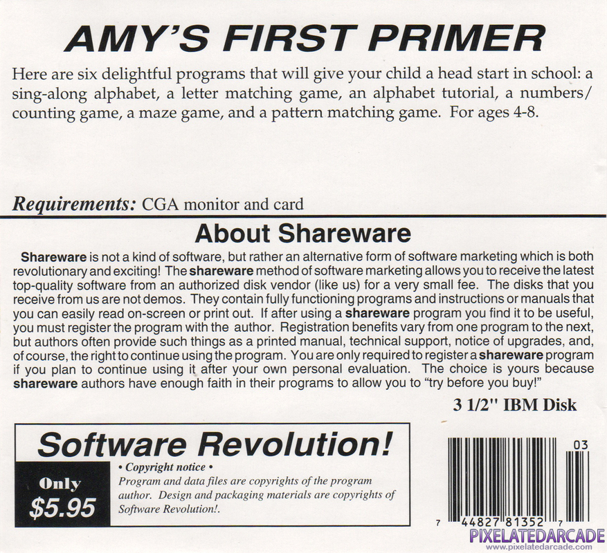 Amy's First Primer Cover Art: Amy's First Primer Cover Art: