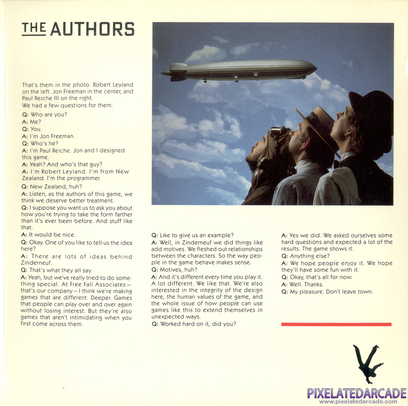 Murder on the Zinderneuf Cover Art: Inner Right Flap