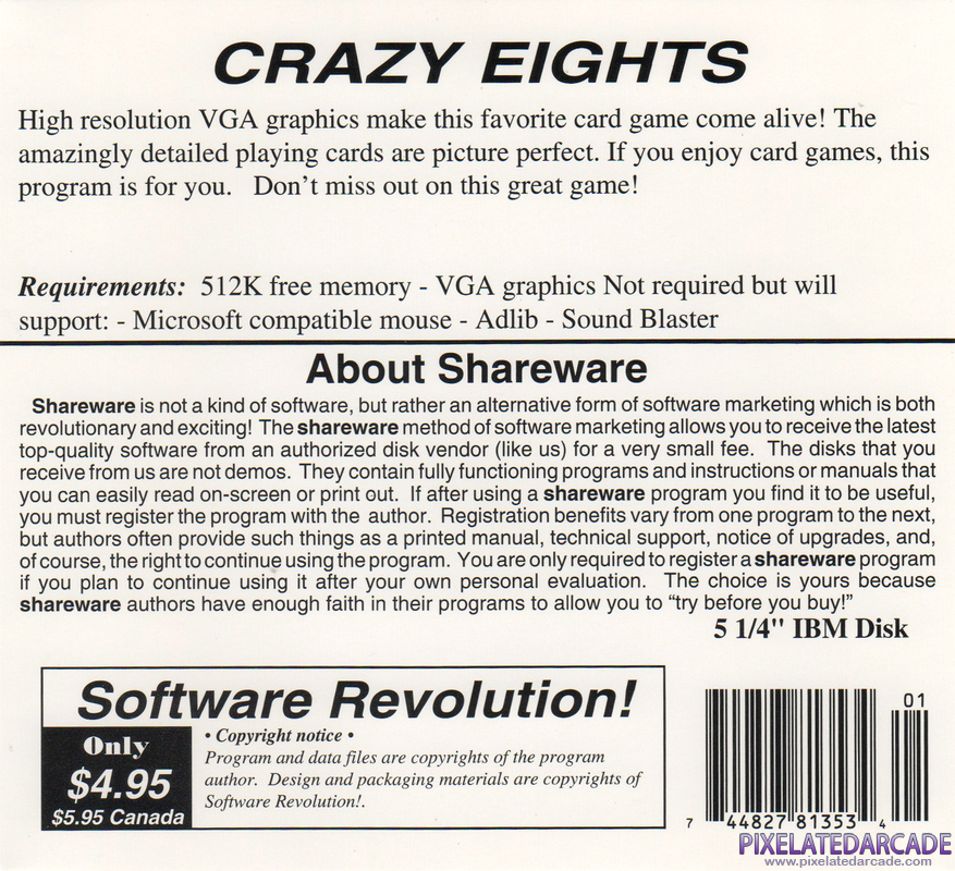 Crazy Eights Cover Art: Crazy Eights Cover Art: