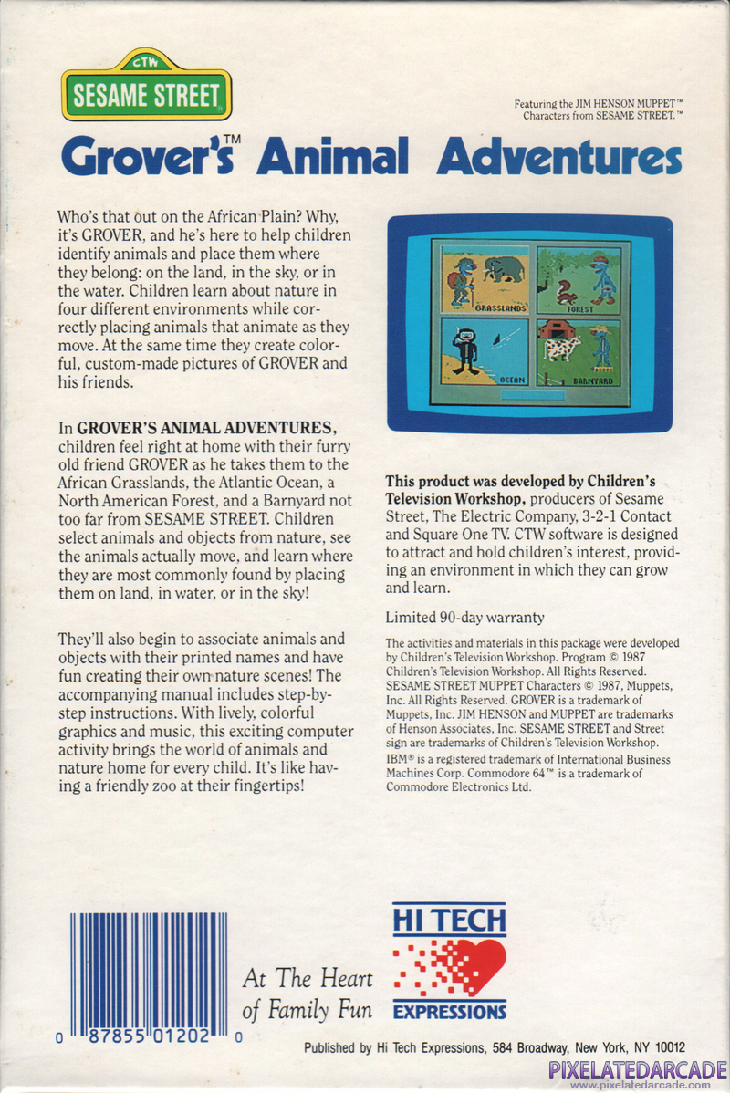 Grover's Animal Adventures Cover Art: Grover's Animal Adventures Cover Art: