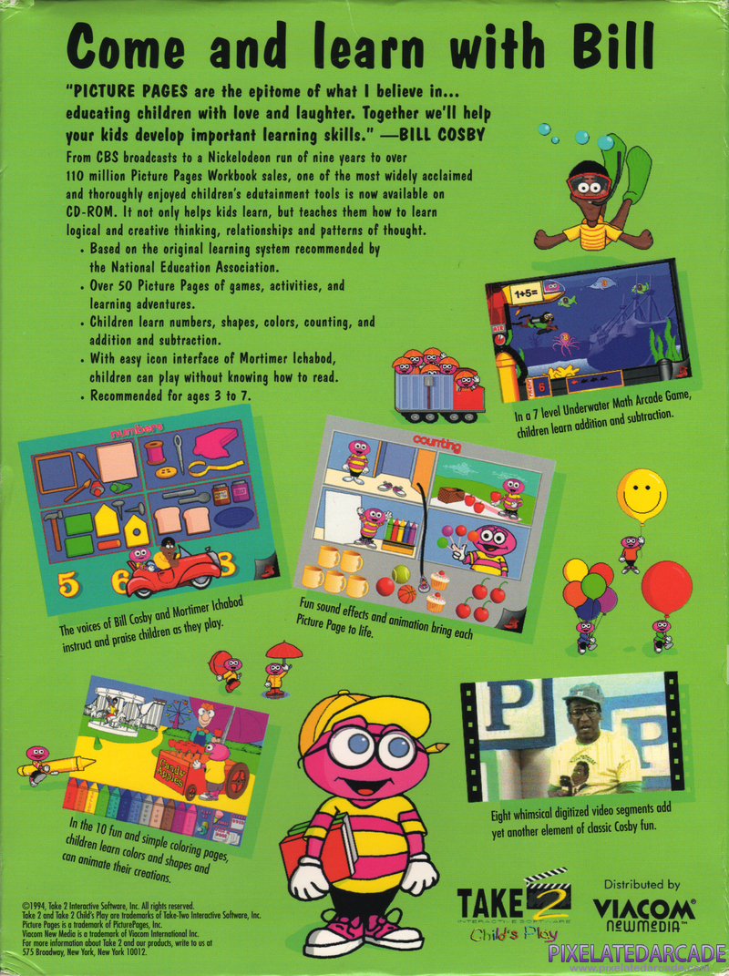 Bill Cosby's Picture Pages: Numbers and Shapes Cover Art: Bill Cosby's Picture Pages: Numbers and Shapes Cover Art:
