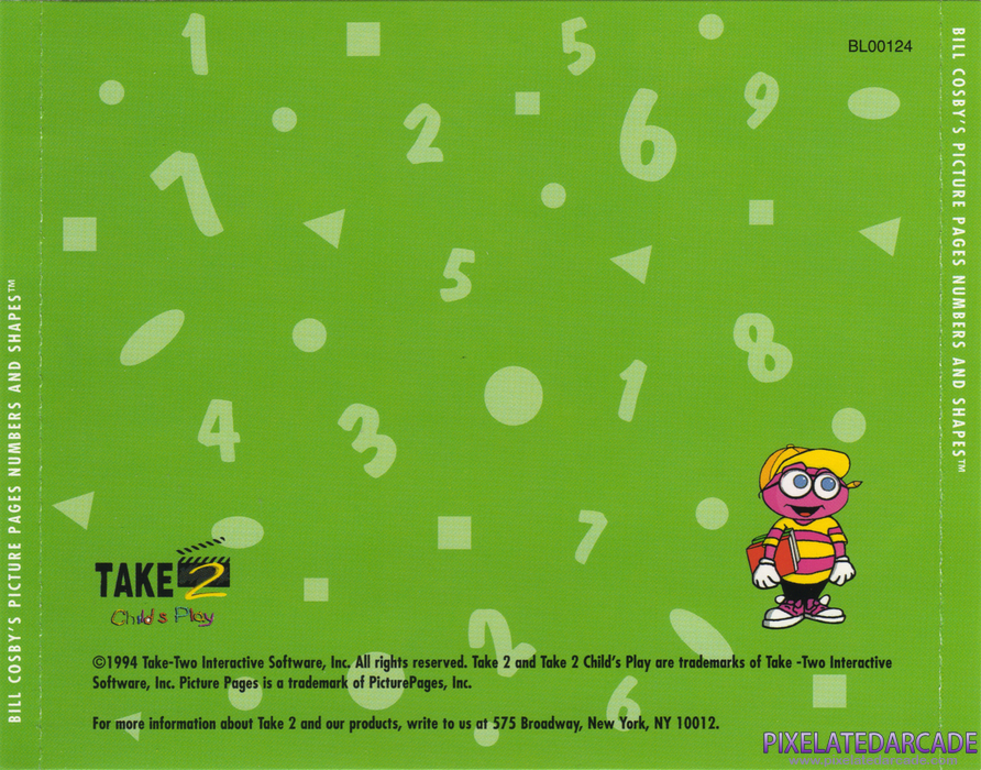 Bill Cosby's Picture Pages: Numbers and Shapes Cover Art: Back Bill Cosby's Picture Pages: Numbers and Shapes Cover Art: Back