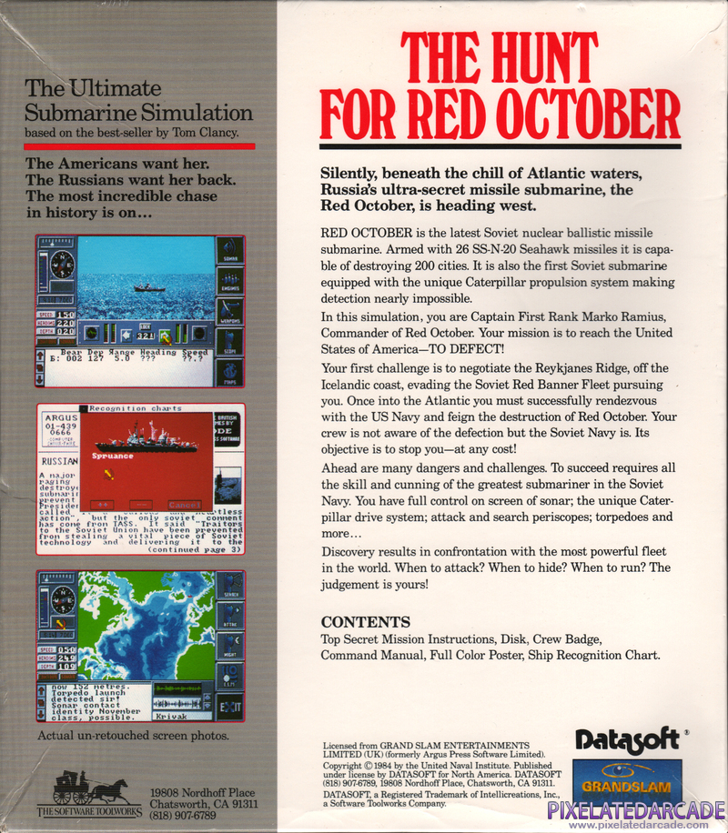 Hunt for Red October, The Cover Art: Hunt for Red October, The Cover Art: