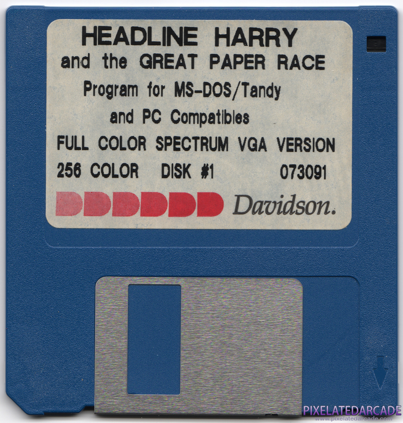Headline Harry and The Great Paper Race Cover Art: Disk 1 of 5 - Front