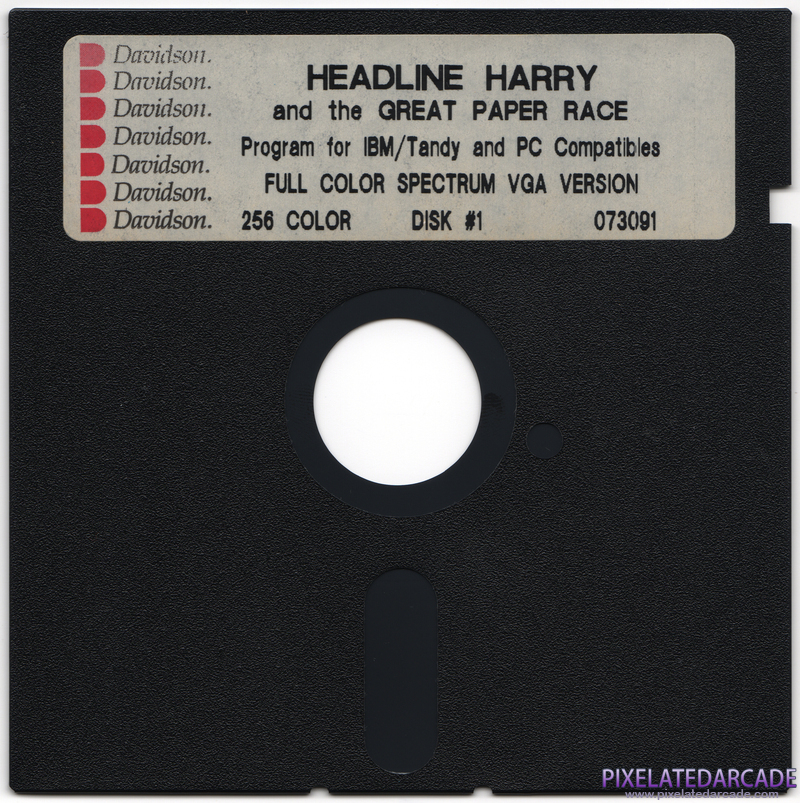 Headline Harry and The Great Paper Race Cover Art: Disk 1 of 3 - Front