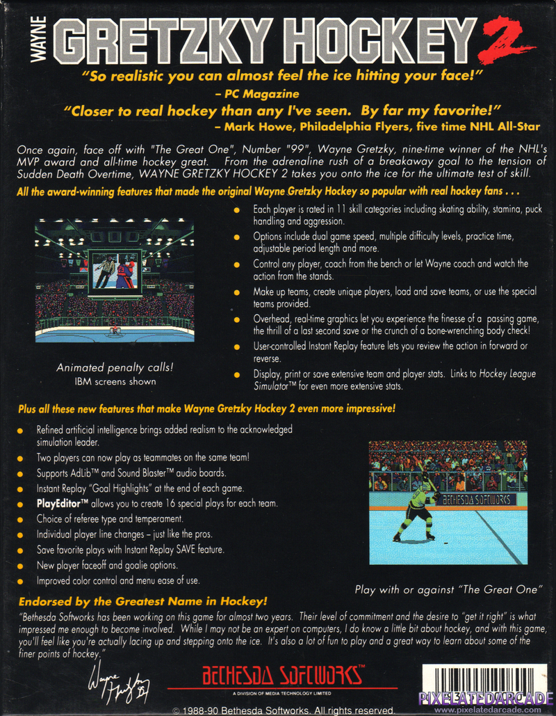 Wayne Gretzky Hockey 2 Cover Art: Wayne Gretzky Hockey 2 Cover Art: