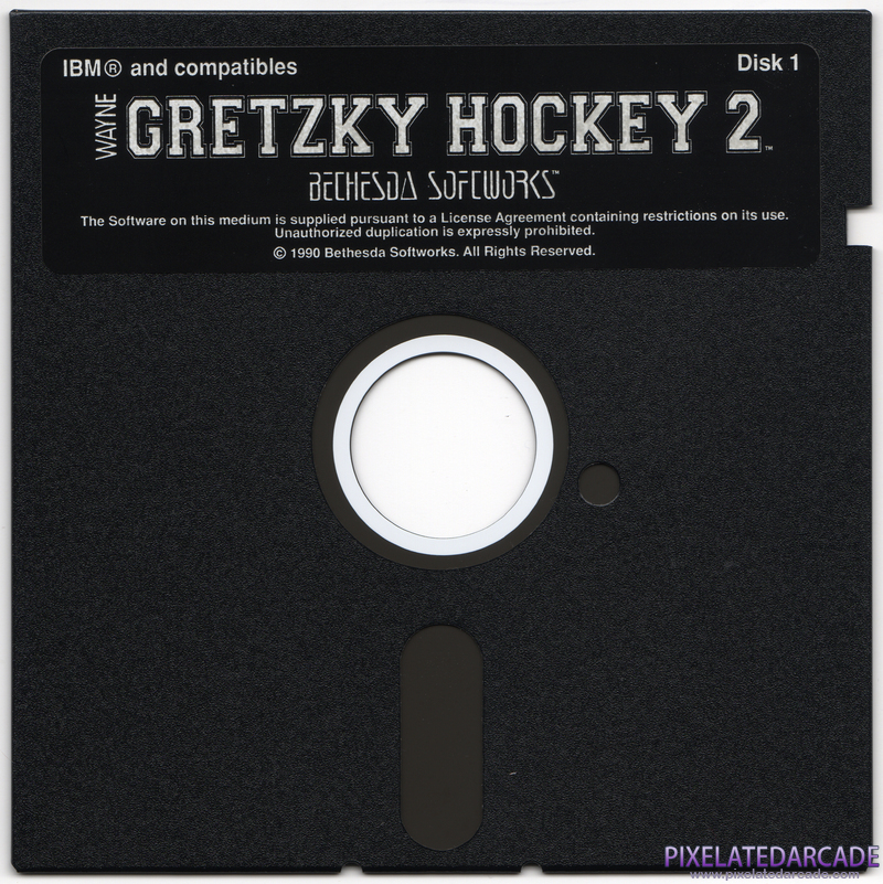 Wayne Gretzky Hockey 2 Cover Art: Disk 1 of 3 - Front