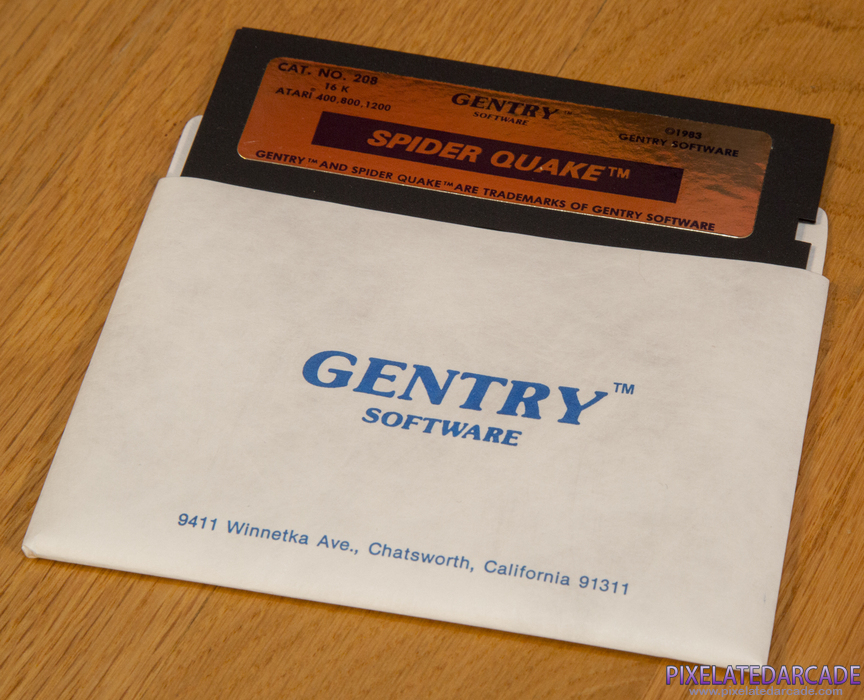 Spider Quake Cover Art: 5.25" disk