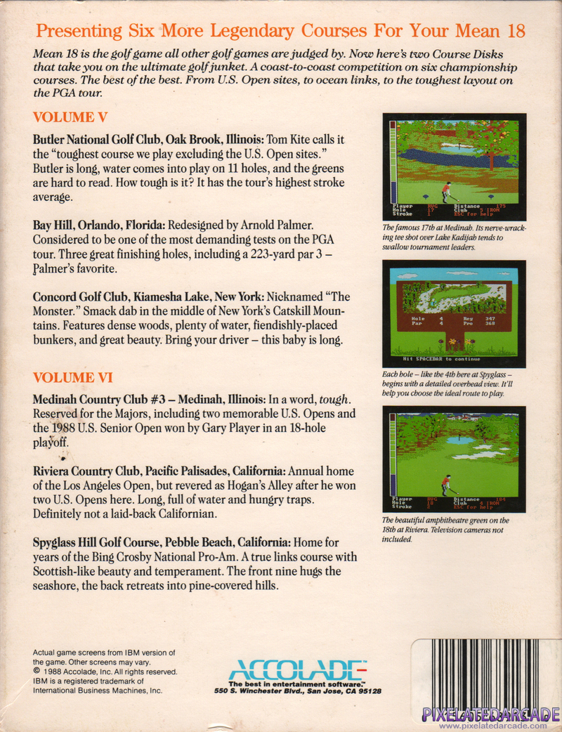 Mean 18 Famous Course Disks Volumes V & VI Cover Art: Mean 18 Famous Course Disks Volumes V & VI Cover Art:
