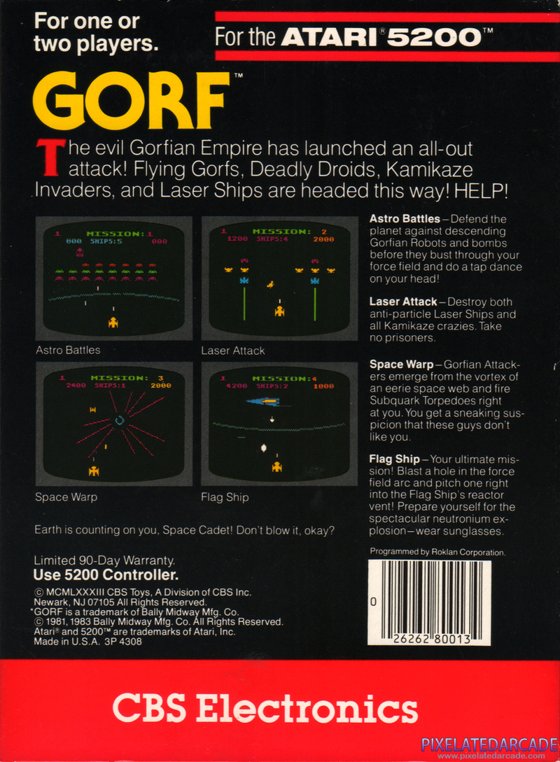Gorf Cover Art: Gorf Cover Art: