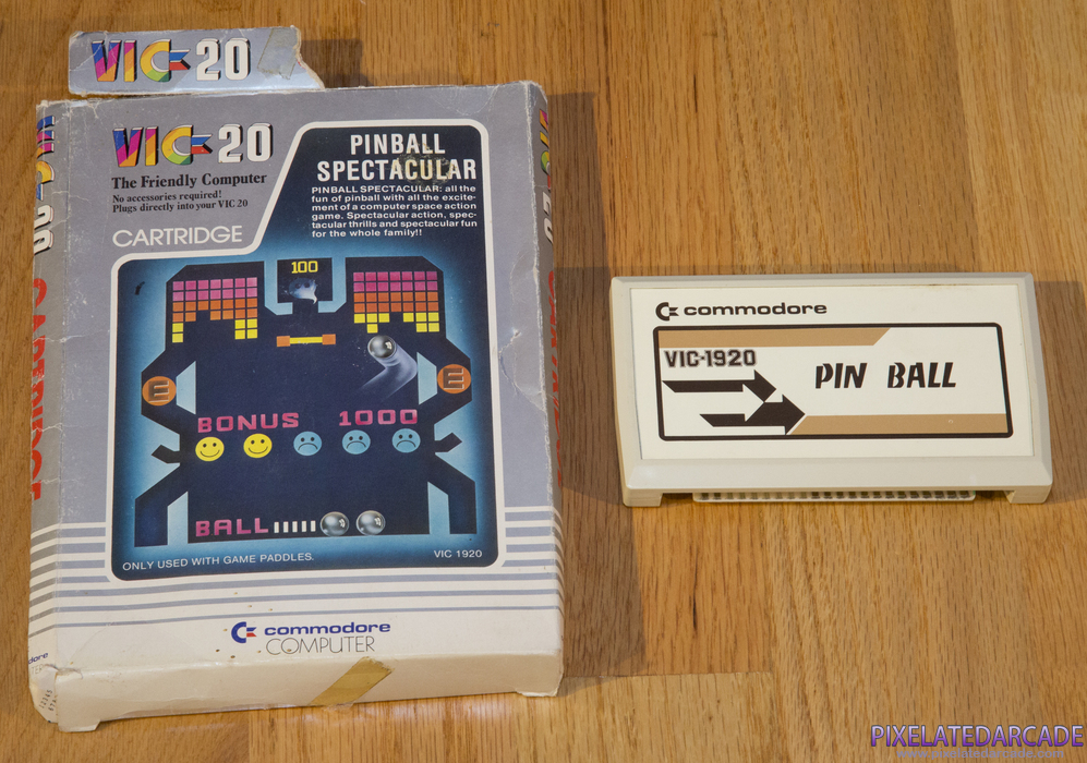 Pinball Spectacular Cover Art: Box and cartridge