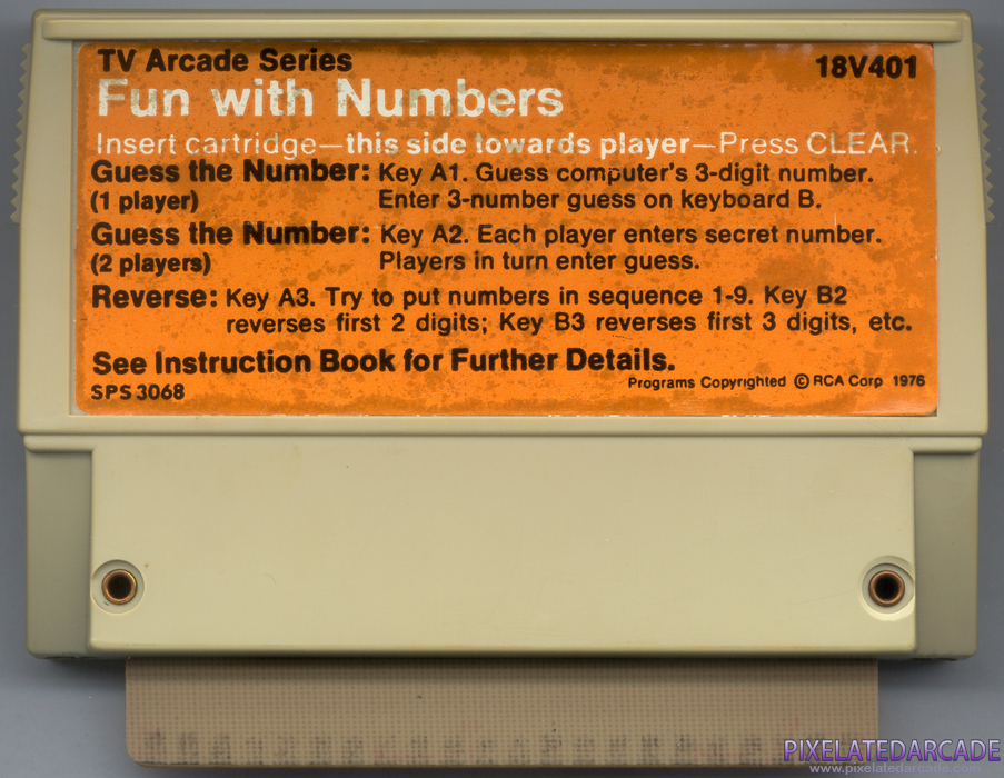 TV Arcade II: Fun with Numbers Cover Art: Back TV Arcade II: Fun with Numbers Cover Art: Back