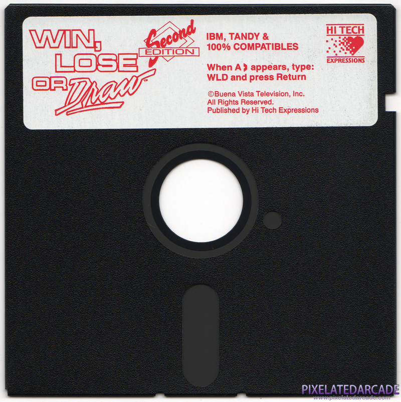 Win, Lose or Draw: Second Edition Cover Art: IBM PC version disk