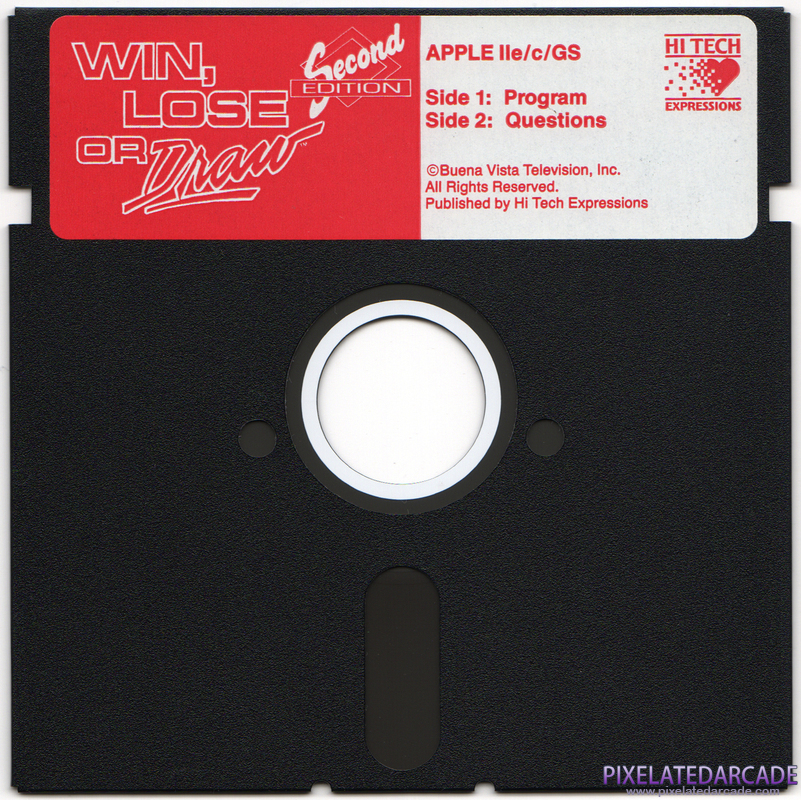 Win, Lose or Draw: Second Edition Cover Art: Apple II version disk Win, Lose or Draw: Second Edition Cover Art: Apple II version disk