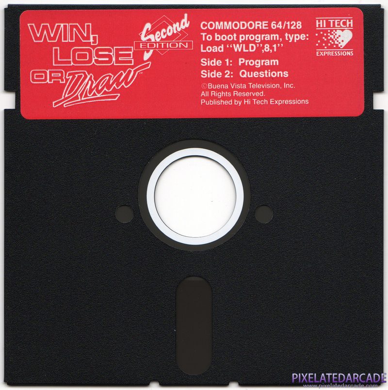 Win, Lose or Draw: Second Edition Cover Art: Commodore 64 version disk Win, Lose or Draw: Second Edition Cover Art: Commodore 64 version disk