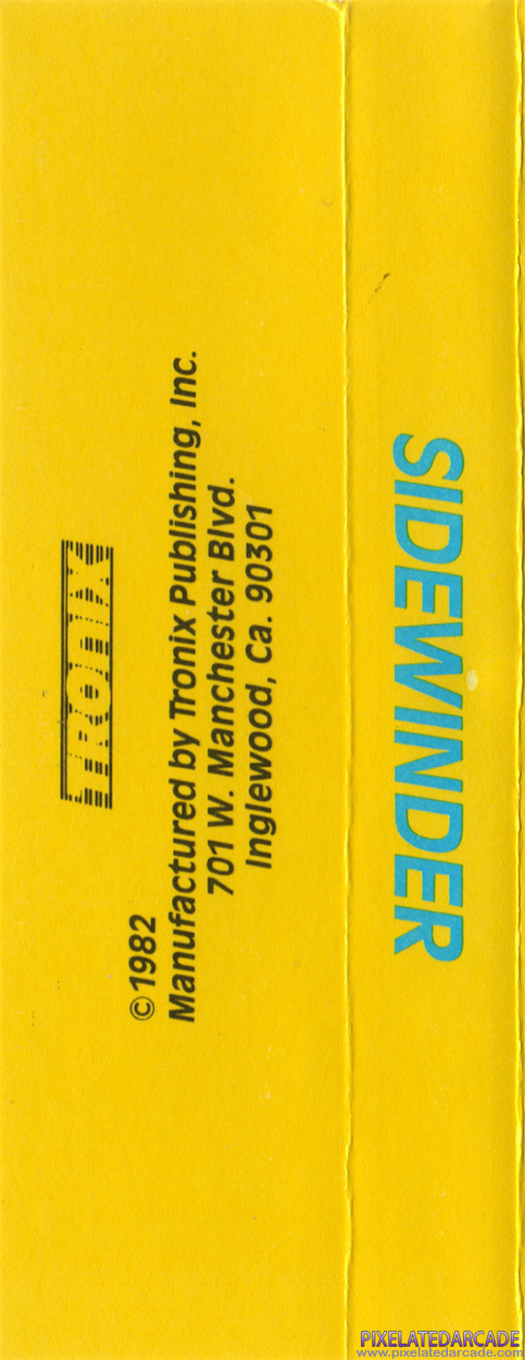 Sidewinder Cover Art: Spine and Back Sidewinder Cover Art: Spine and Back