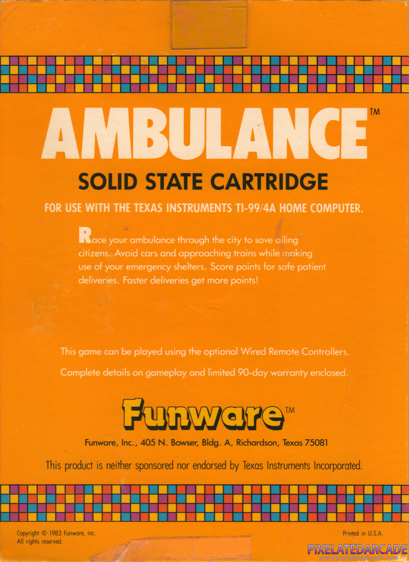 Ambulance Cover Art: Ambulance Cover Art: