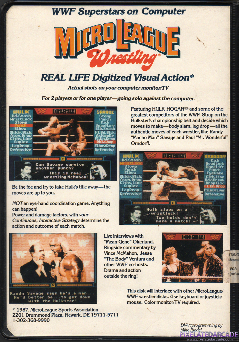 MicroLeague Wrestling Cover Art: MicroLeague Wrestling Cover Art: