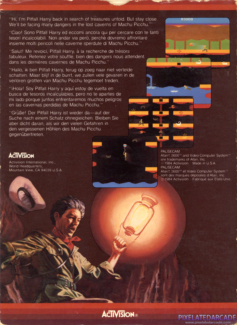 Pitfall II: Lost Caverns Cover Art: 