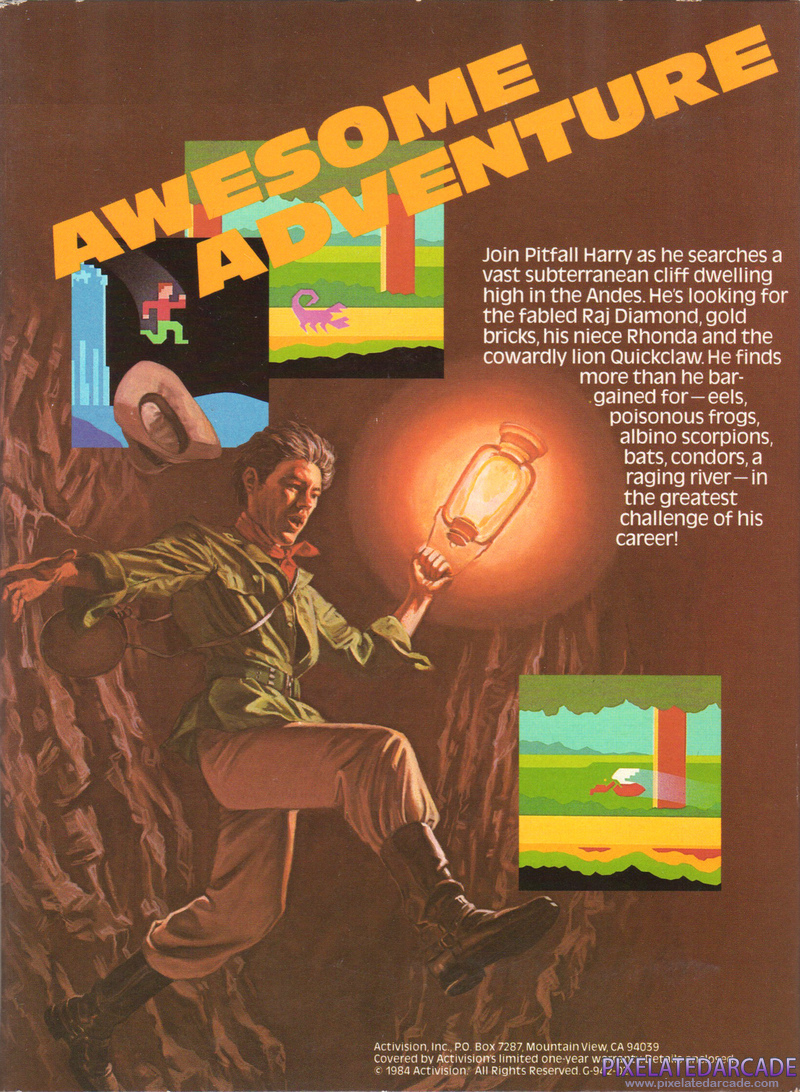 Pitfall II: Lost Caverns Cover Art: 
