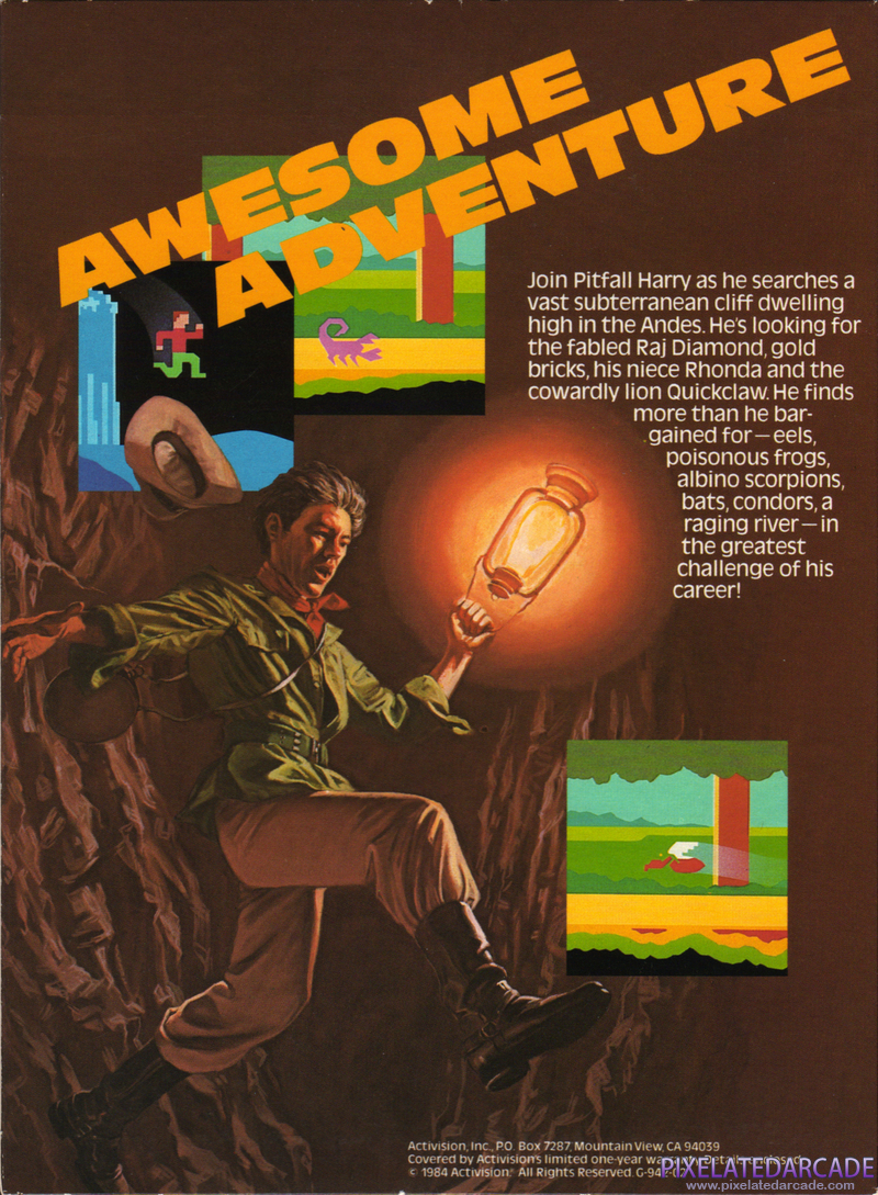 Pitfall II: Lost Caverns Cover Art: 