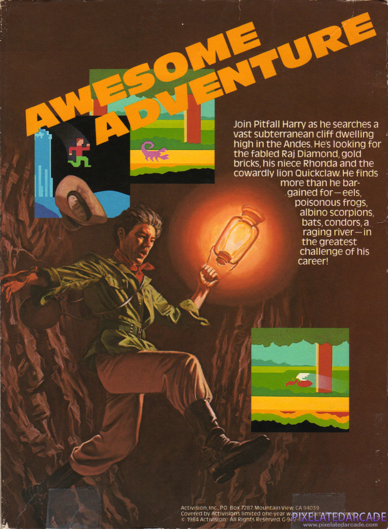 Pitfall II: Lost Caverns Cover Art: Pitfall II: Lost Caverns Cover Art: