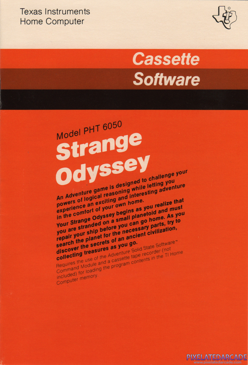 Strange Odyssey Cover Art: Instruction Manual - Front Strange Odyssey Cover Art: Instruction Manual - Front