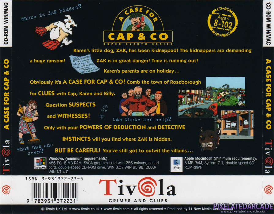 A Case for Cap & Co Cover Art: Back A Case for Cap & Co Cover Art: Back