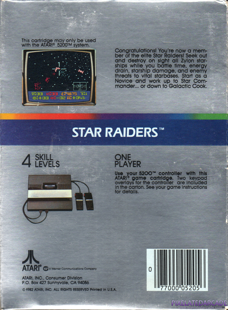 Star Raiders Cover Art: Star Raiders Cover Art: