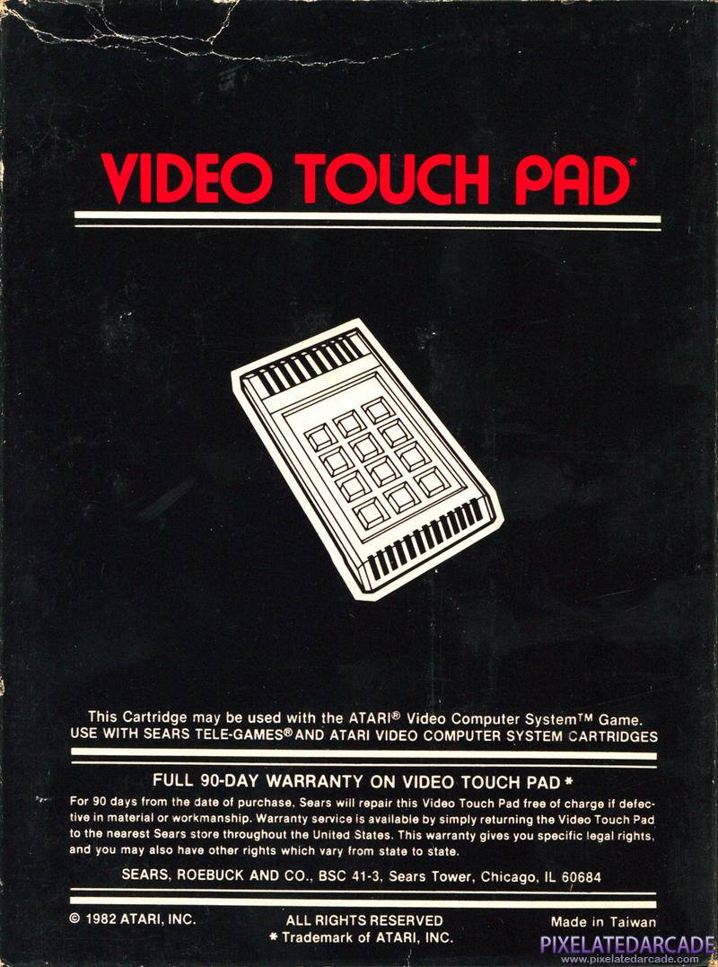 Star Raiders Cover Art: Touch Pad Box - Back Star Raiders Cover Art: Touch Pad Box - Back