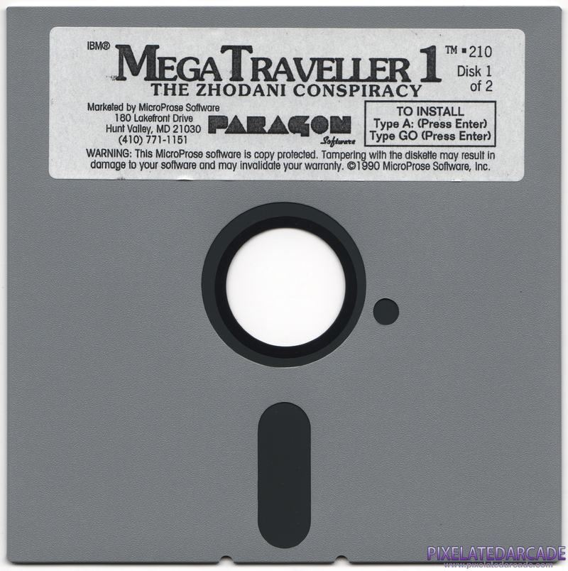 MegaTraveller 1: The Zhodani Conspiracy Cover Art: Disk 1 of 2 MegaTraveller 1: The Zhodani Conspiracy Cover Art: Disk 1 of 2