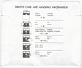 Disk Sleeve - Back