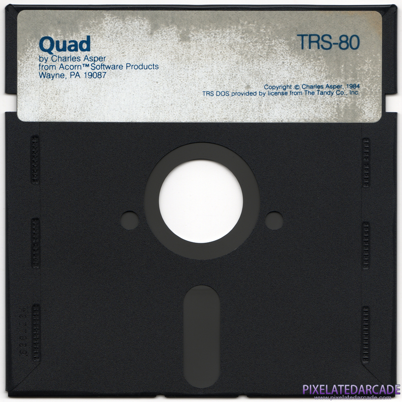 Quad Cover Art: TRS-80 side Quad Cover Art: TRS-80 side