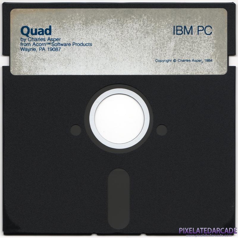 Quad Cover Art: IBM PC side Quad Cover Art: IBM PC side
