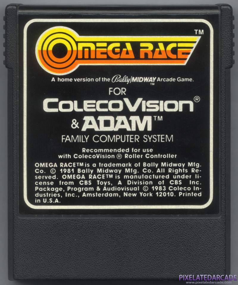 Omega Race Cover Art: Front Omega Race Cover Art: Front