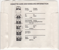 Disk Sleeve - Back