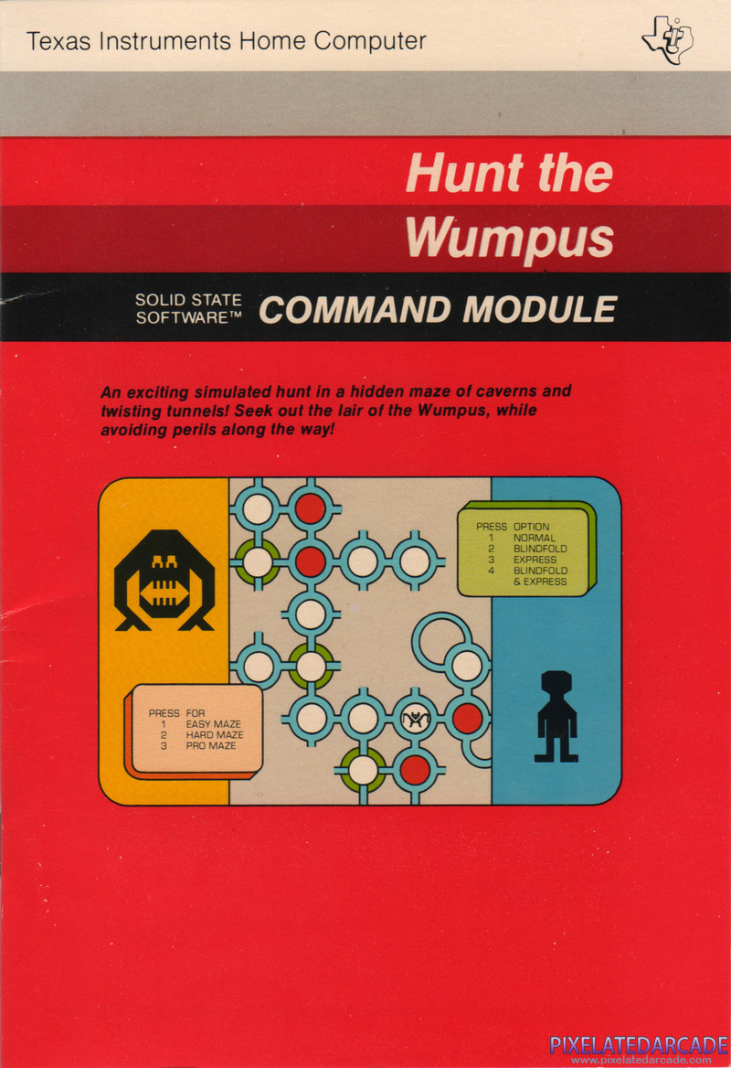 Hunt the Wumpus Cover Art: Instruction Manual - Front