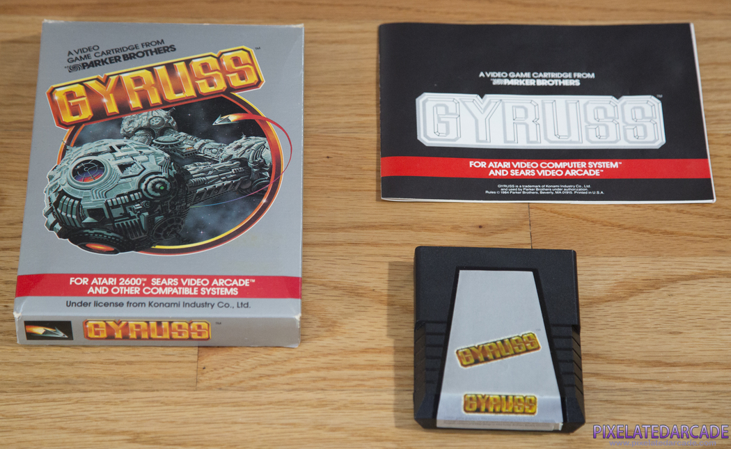 Gyruss Cover Art: Box and contents Gyruss Cover Art: Box and contents