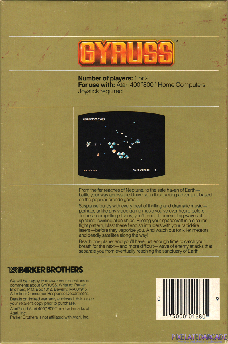 Gyruss Cover Art: Gyruss Cover Art: