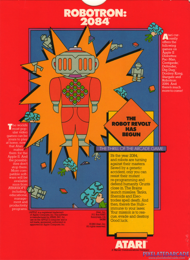 Robotron: 2084 Cover Art: Robotron: 2084 Cover Art: