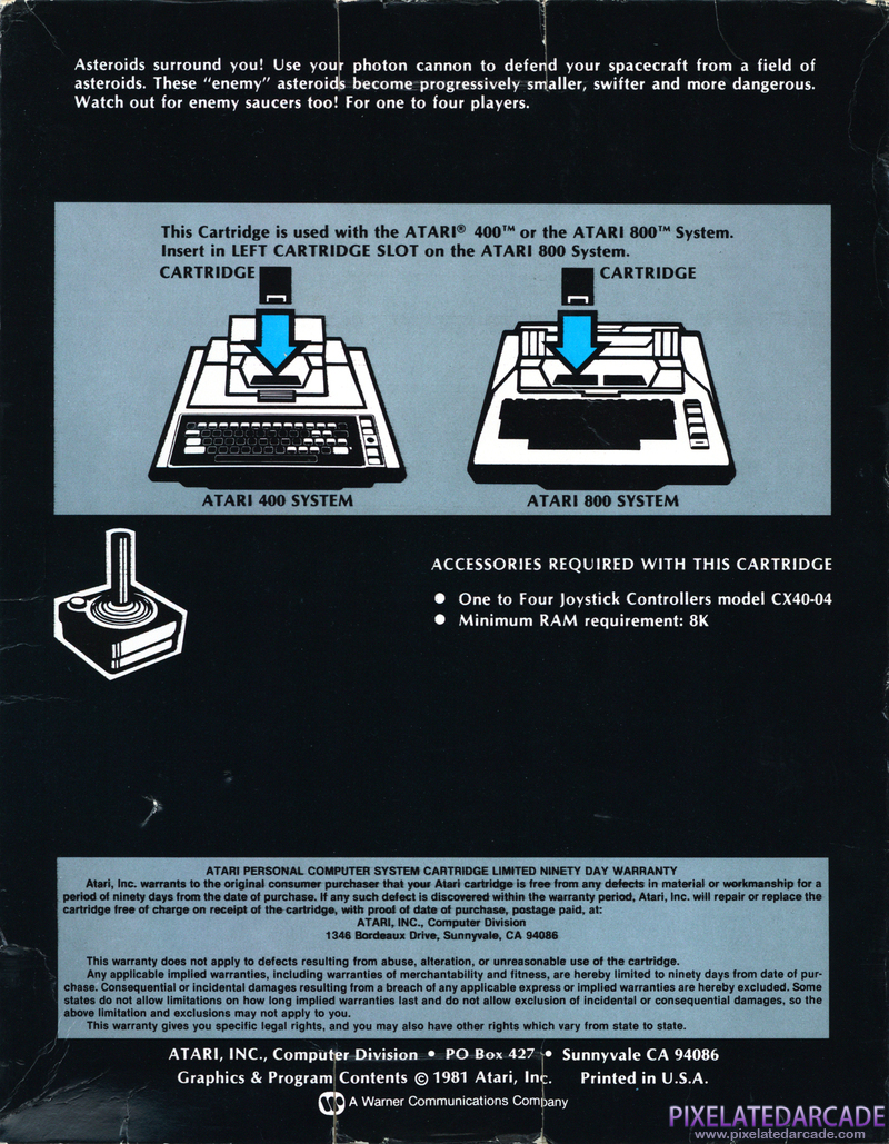 Asteroids Cover Art: Asteroids Cover Art:
