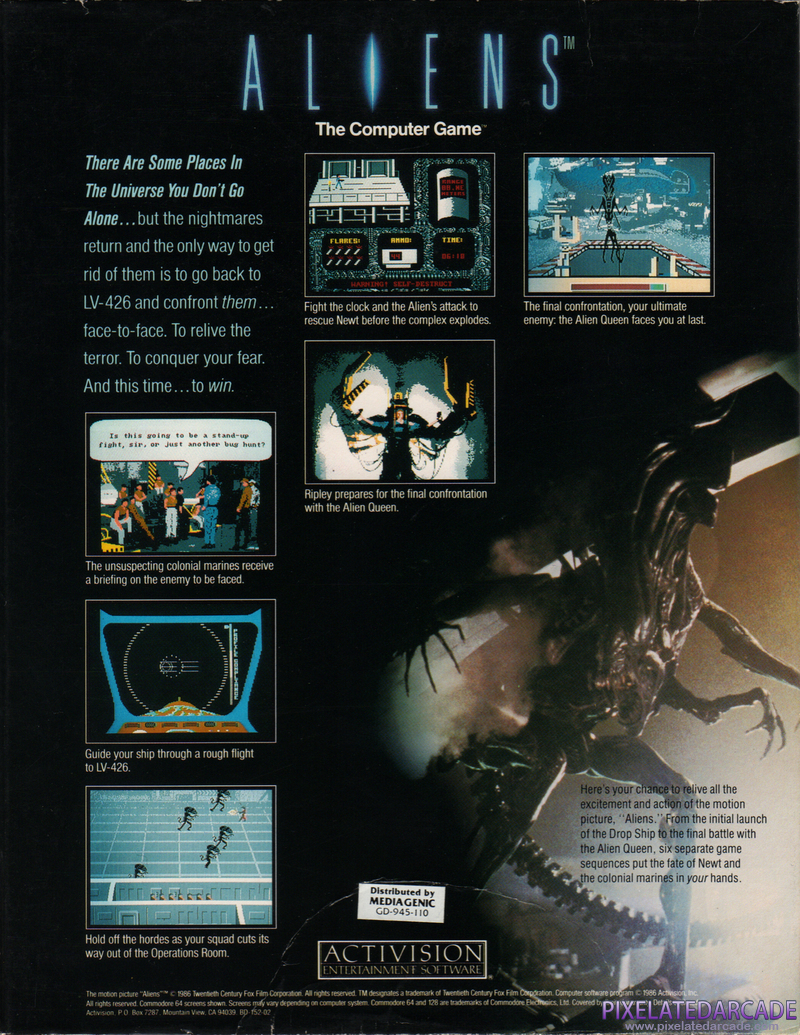 Aliens: The Computer Game Cover Art: Aliens: The Computer Game Cover Art: